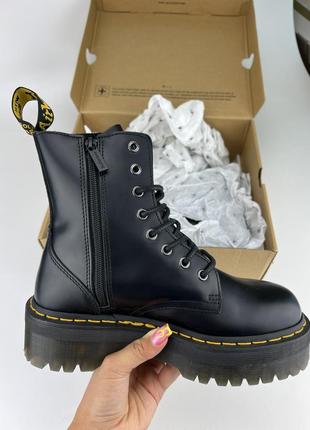 Черевики dr. martens jadon polished smooth platform 15265001 чорні, оригінальні черевики др мартенс на платформі3 фото