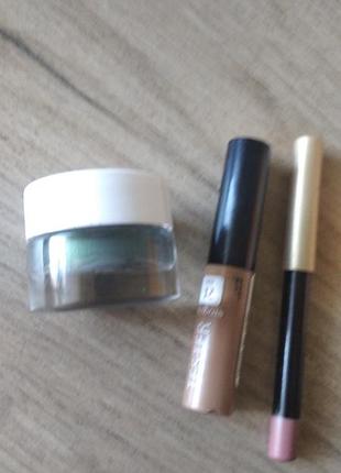 Комплект гель тени для бровей карандаш и подводка изумруд avon