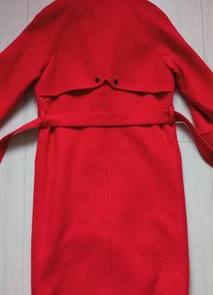 Демисезонное красное пальто4 фото