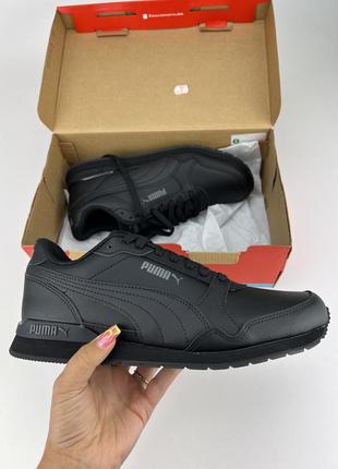 Puma runner(38485511) кроссовки черные, оригинальные кроссовки пума