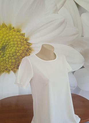 Белая асимметричная блуза4 фото