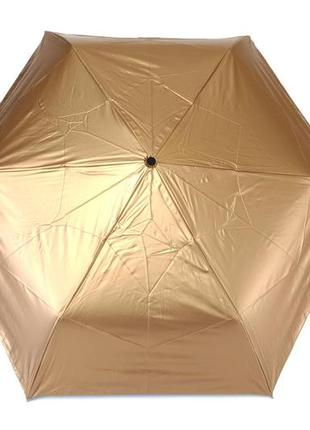 Однотонный золотистый облегченный зонт атвомат3 фото