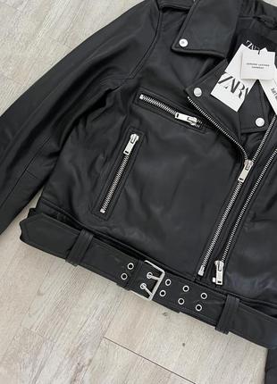 Zara класична шкіряна куртка, xs/s/m8 фото