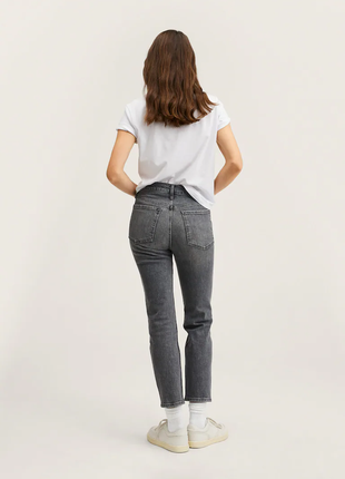 Джинси mango slim comfort cropped mid waist3 фото