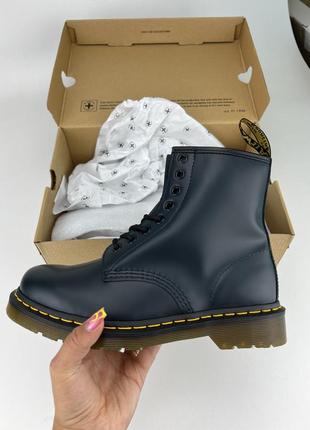 Черевики dr. martens 1460 smooth 11822411 сині шкіра, оригінальні черевики др мартенс