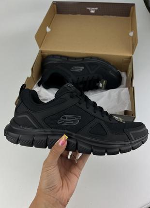 Кросівки skechers track 52631 bbk чорні, оригінальні кросівки скейчерс трак чоловічі