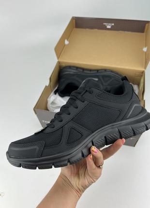 Кроссовки skechers track 52631 bbk черные, оригинальные кроссовки скейчерс трак мужские3 фото