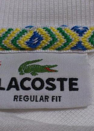 Поло чоловіча біле бавовняне лакост🐊 polo чоловіче біле теніска lacoste regular fit р. l🇫🇷3 фото