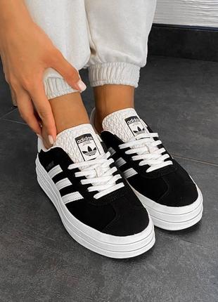 Кроссовки женские gazelle bold pulse platform black4 фото