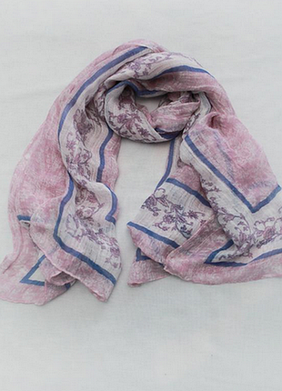 Льняной шарф massimo dutti палантин