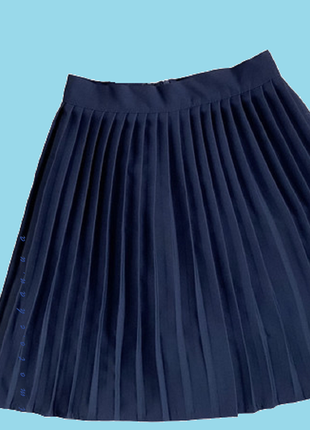 Юбка плиссе плиссированная в складку синяя школьная японская корейская милая косплей кпоп2 фото