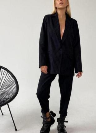 Оверсайз блейзер темно сірий