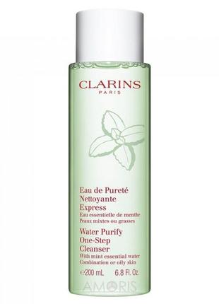 Clarins water purify one-step cleanser with mint essential water1 фото