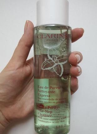 Clarins water purify one-step cleanser with mint essential water2 фото