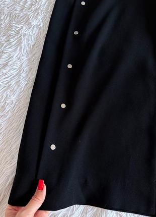 Стильные черные брюки zara с кнопками8 фото
