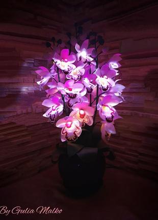 Світлодіодний світильник - орхідея1 фото