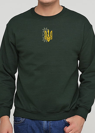 Світшот легкий з вишивкою тризубця