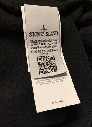 Спортивні штани stone island чоловічі теплі чорні5 фото
