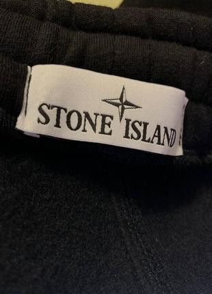 Спортивні штани stone island чоловічі теплі чорні3 фото