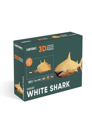 3d пазл картонный cartonic акула 85 деталей1 фото
