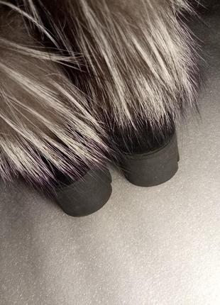 Ботинки натуральная замша с чернобуркой4 фото