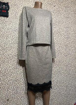 Костюм: юбка (талия 80 см.)+ кофта ( 70% коттон)1 фото