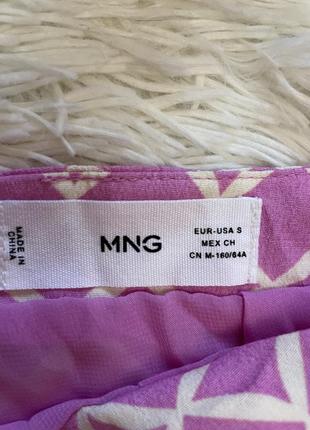 Розовая мини юбка в геометрический принт mango3 фото