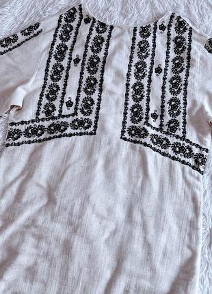 Трендовое платье-рубашка zara с вышивкой