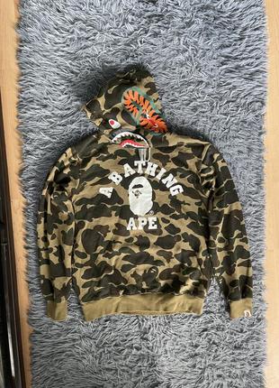 A bathing ape bape стильное худи в принт