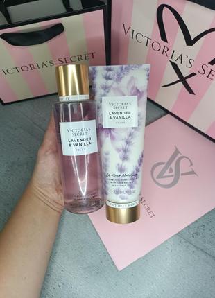 Мист + лосьон для тела natural beauty body care «lavender &amp; vanilla». victoria’s secret. оригинал 🇺🇸1 фото