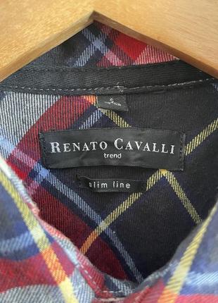 Хлопковая широкая рубашка в клетку renato cavalli ( zara, cos, oska, h&amp;m )5 фото