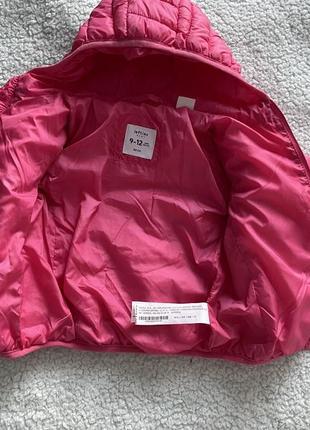 Куртка очень весна розовая малиновая синтепон для девочки двойни близняшек8 фото
