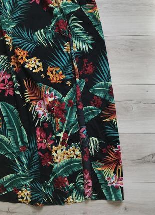 Тропическое платье макси с высоким разрезом shein8 фото