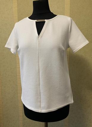 Блуза белая с коротким рукавом atmosphere размер 383 фото