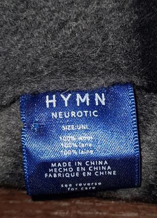 Брендовий 100% вовна стильний теплий м'який шарф  унісекс в клітинку від hymn