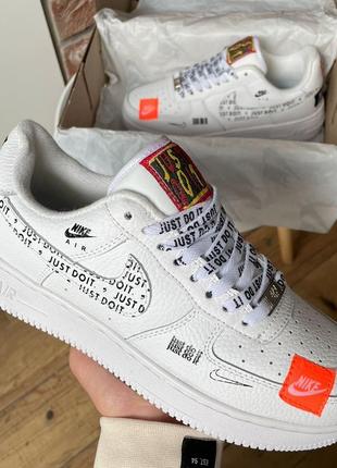 Женские nike air force 1 low “just do it” white2 фото