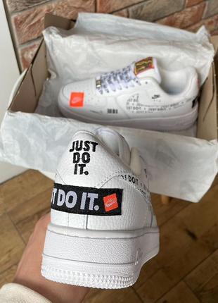Женские nike air force 1 low “just do it” white5 фото