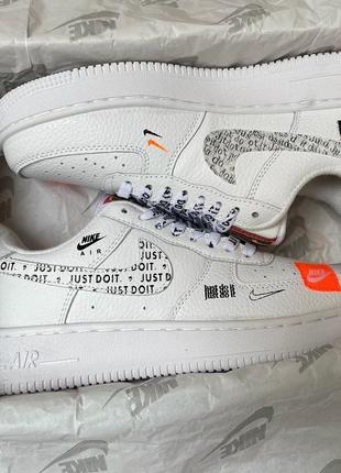 Женские nike air force 1 low “just do it” white7 фото
