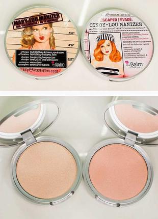 The balm bonnie-lou manizer highlighter and shadow5 фото