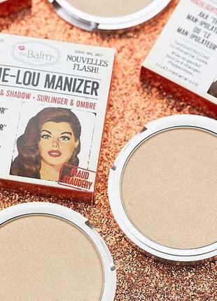 The balm bonnie-lou manizer highlighter and shadow2 фото