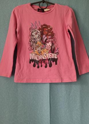 Лонгслив, футболка с длинными рукавами monster high zara girls 4-5/1101 фото