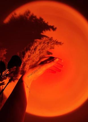 Лампа sunset захід сонця для фото атмосферна 16 см usb світильник-проектор світло сонця lamp тік ток юсб
