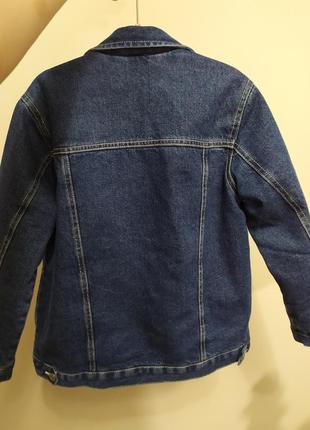 Утеплена джинсова куртка 128 zara2 фото