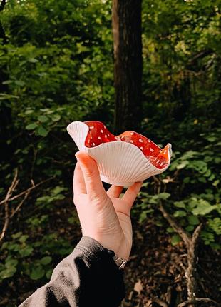 Підставка для ароматичних паличок гриб мухомор, керамічний вівтар у формі гриба6 фото