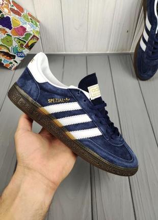 Чоловічі кросівки adidas handball spezial blue white/ мужские кроссовки, кеды адидас спешл синие, серые , белые, чёрные