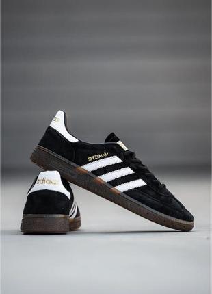 Чоловічі кросівки adidas handball spezial black white/ мужские кроссовки, кеды адидас спешл чёрные, синие, серые , белые