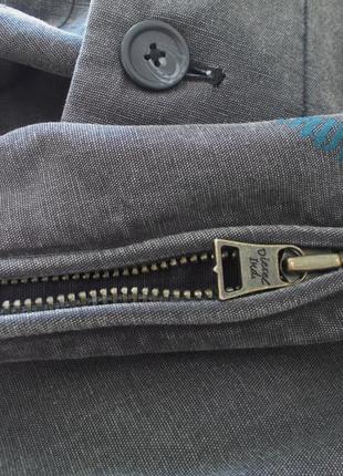 Куртка пиджак джинсовая серая мытая 'diesel' 52-54 р6 фото