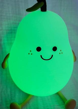Дитячий світильник нічник силіконовий груша