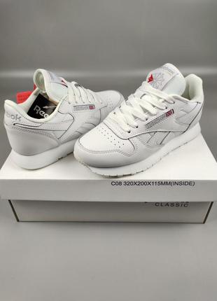 Reebok classic all white1 фото