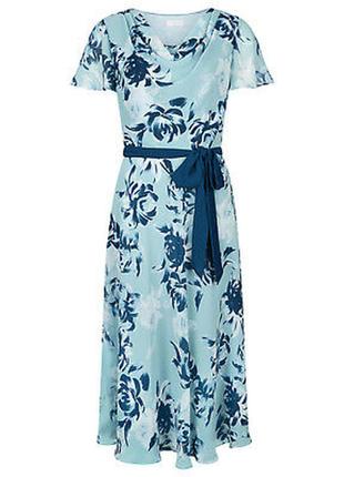 Голубое платье с цветочным принтом от jacques vert3 фото